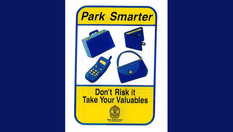STEAL FROM MOTOR VEHICLE. ARE YOU PARKING SMARTER