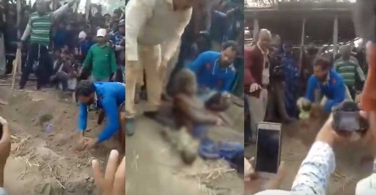 মুসলিম মা-ছেলেকে জীবন্ত পুঁতে ফেলার ভিডিও ভাইরাল!